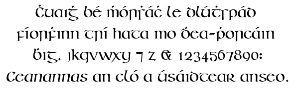 Characteristics of Irish Fonts