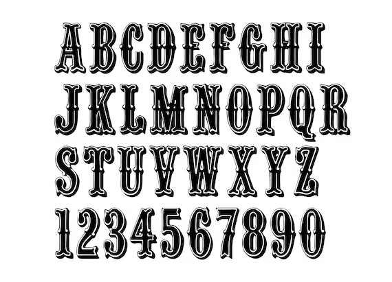 Characteristics of Western Fonts