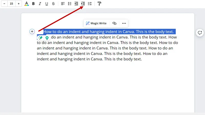 How To Indent Text In Canva Docs?