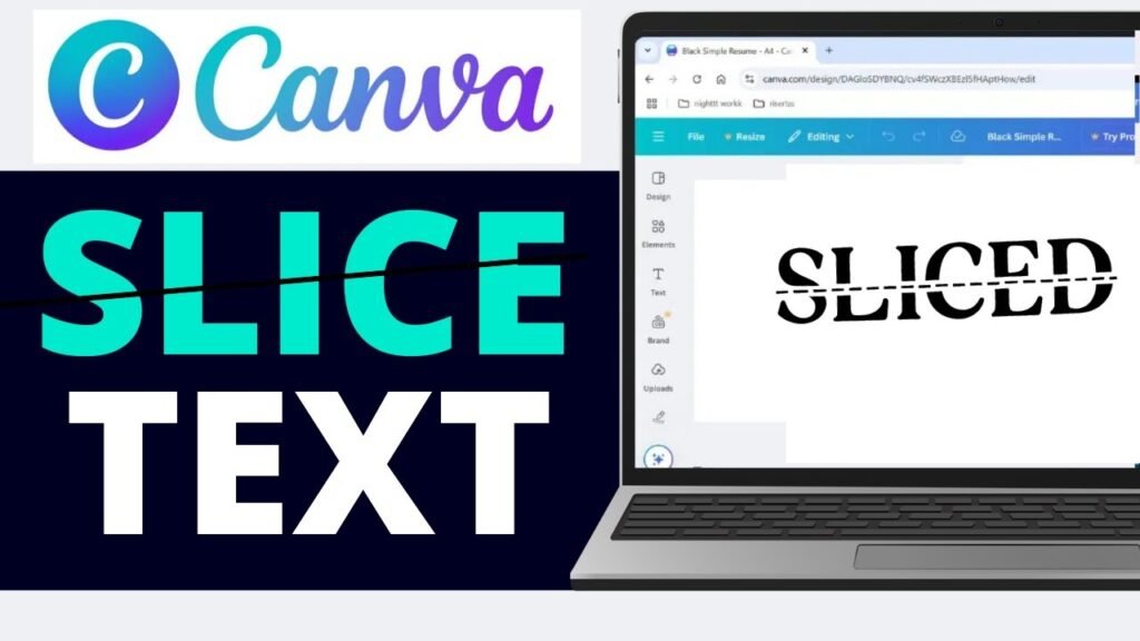 How To Slice Text In Canva?