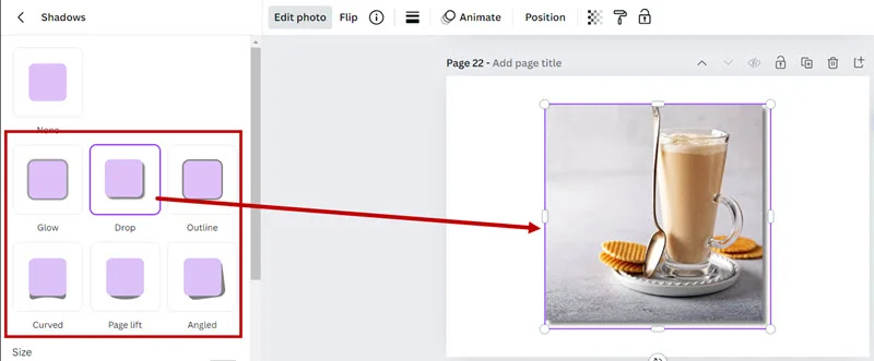 Canva Tip #2: Never Use Drop Shadow