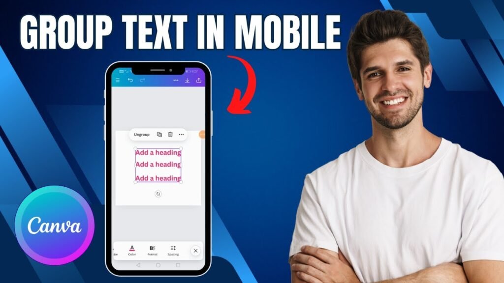 How to Group Things on Canva on the Mobile App?