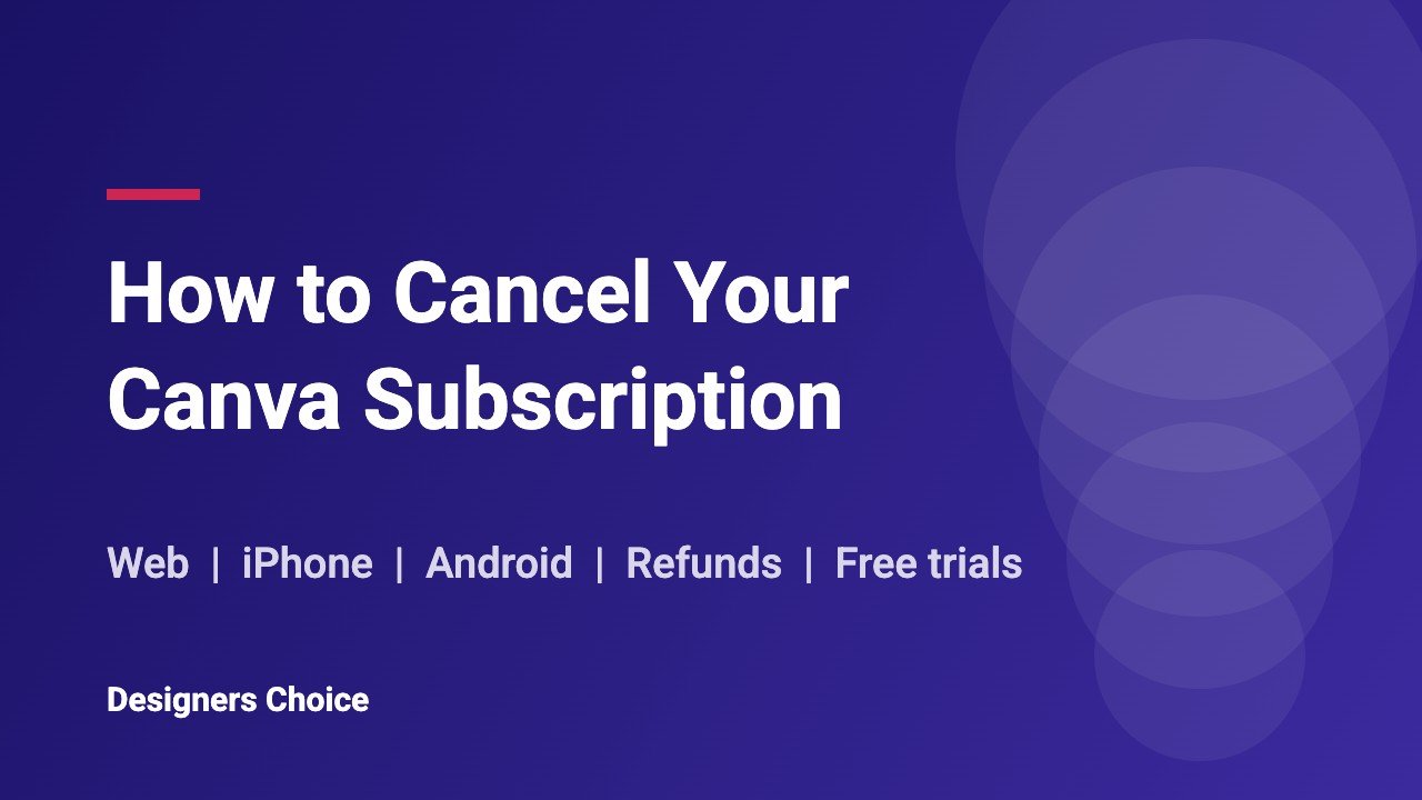 How to cancel your Canva subscription on web, iPhone and Android